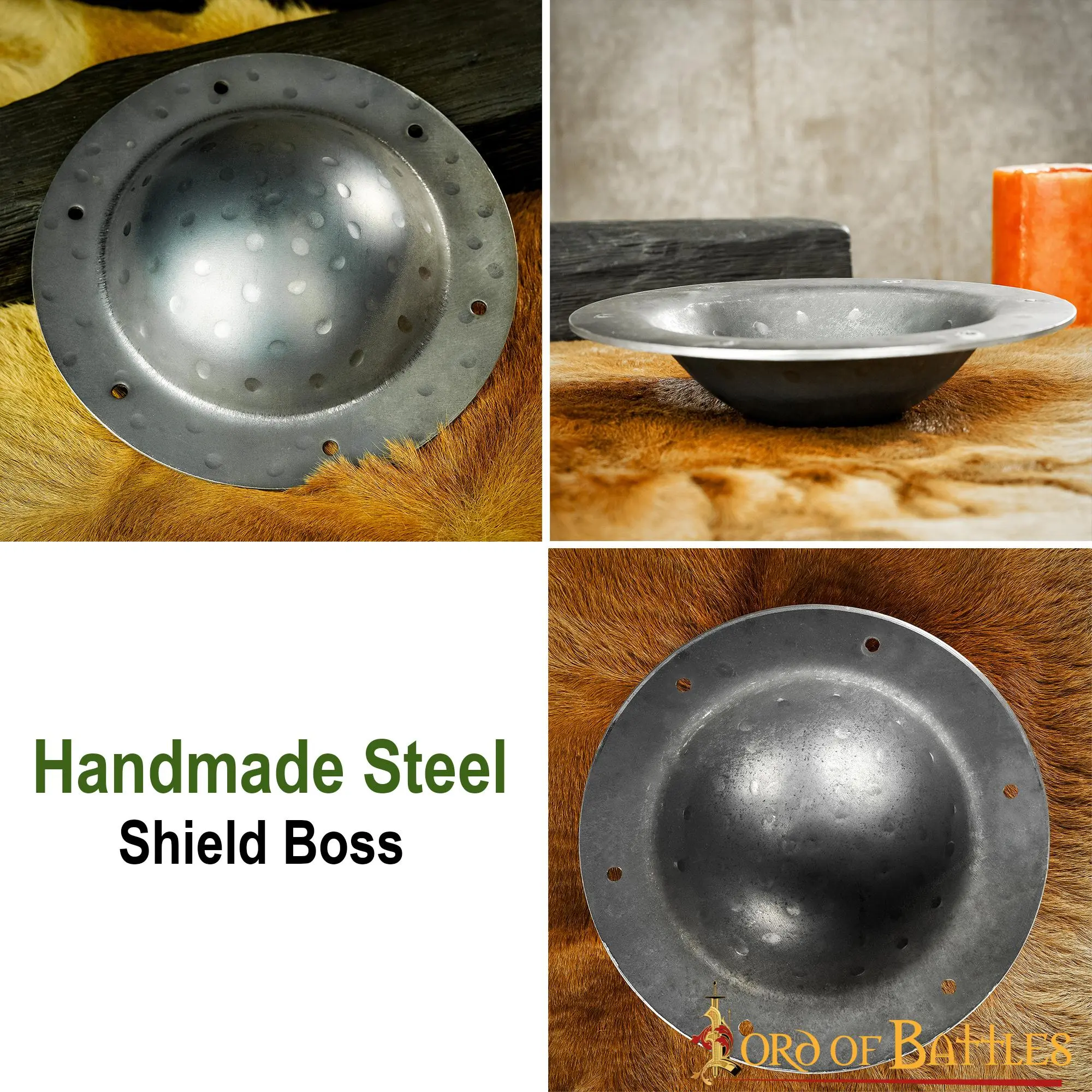 Rustic Functional Steel Umbo For Viking Or Celtic Shields - Image 5