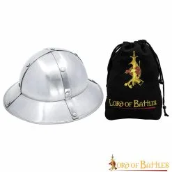13th-14th Century Kettle Hat Infantry Helmet With Leather Liner 16 Gauge