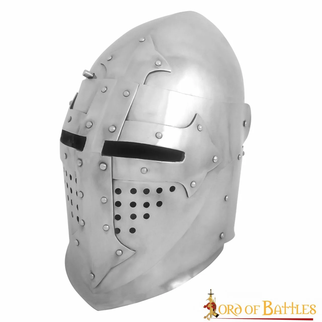 14th Century Medieval Knightly Visored Bascinet 16gauge - Image 3