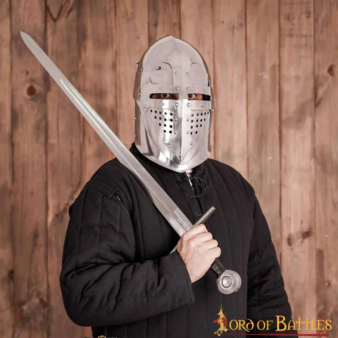 14th Century Medieval Knightly Visored Bascinet 16gauge - Image 5