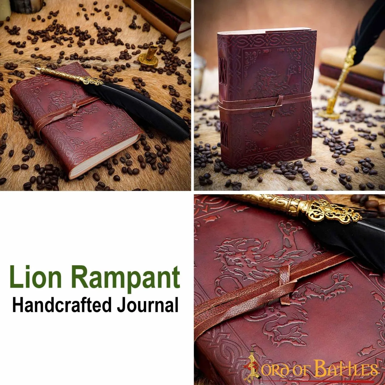 Lion Rampant Heraldic Journal Handcrafted Genuine Leather Diary Notes - Image 5