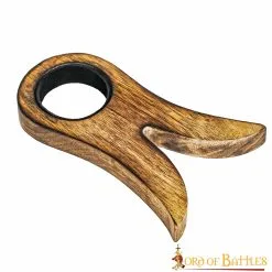 Handcrafted Genuine Wooden Horn Stand With Suede Leather Lining