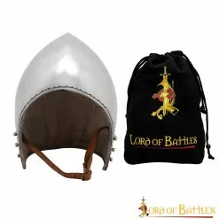 Bascinet Helm With Padded Liner And Leather Chin Strap 16 Gauge