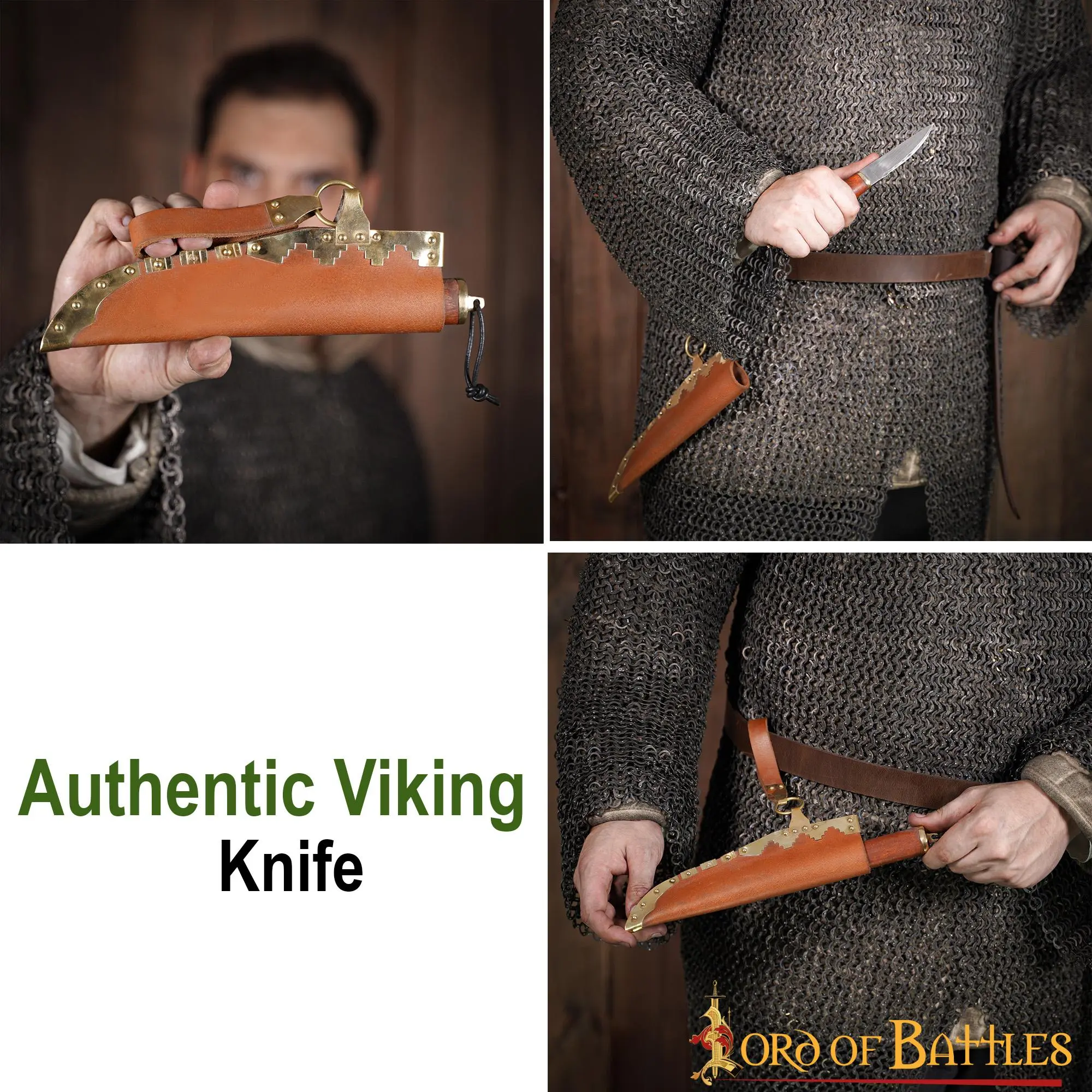 Authentic Viking Knife With Genuine Leather Sheath - Image 5