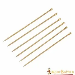 Medieval Solid Brass Needles Large Set Of Six