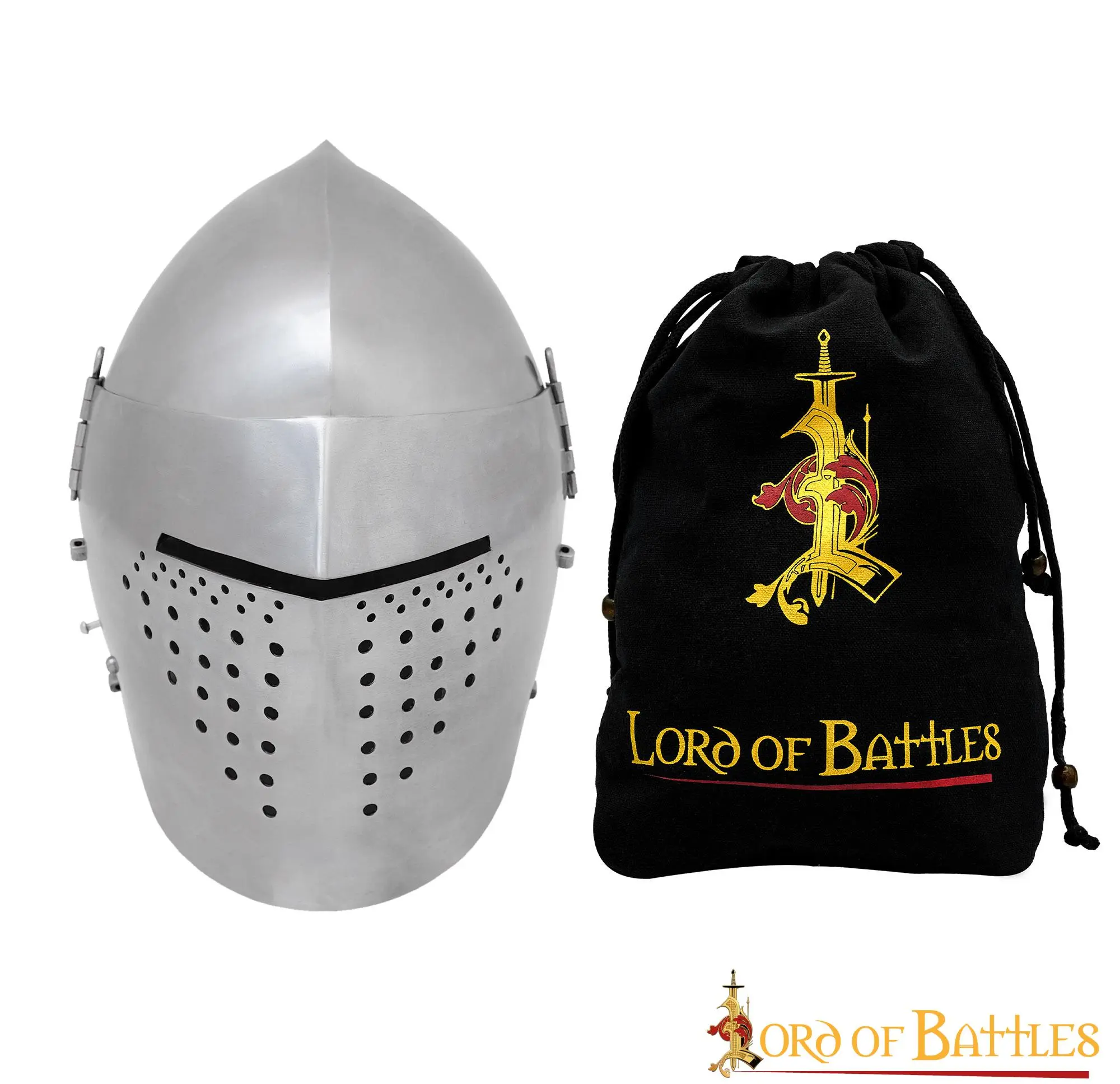 Late Medieval Full Visor Bascinet Helmet 14 Gauge - Image 2