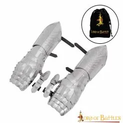 Late Medieval Gothic Knight Gauntlets 16 Gauge