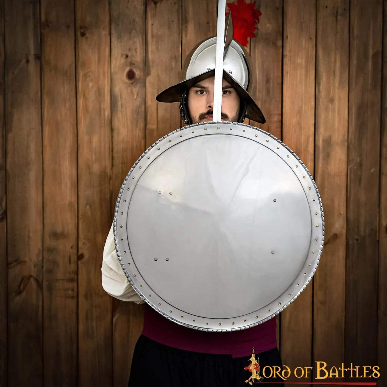 Handmade Rodella Steel Round Shield SCA Reenactments And Décor - Image 5