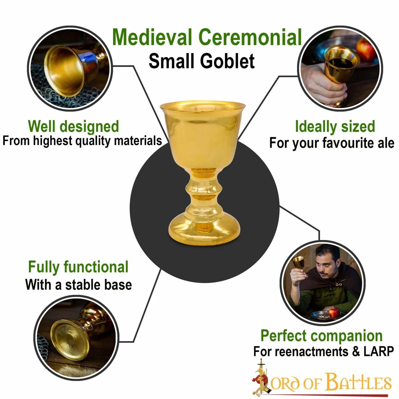 Medieval Ceremonial Small Goblet - Image 4