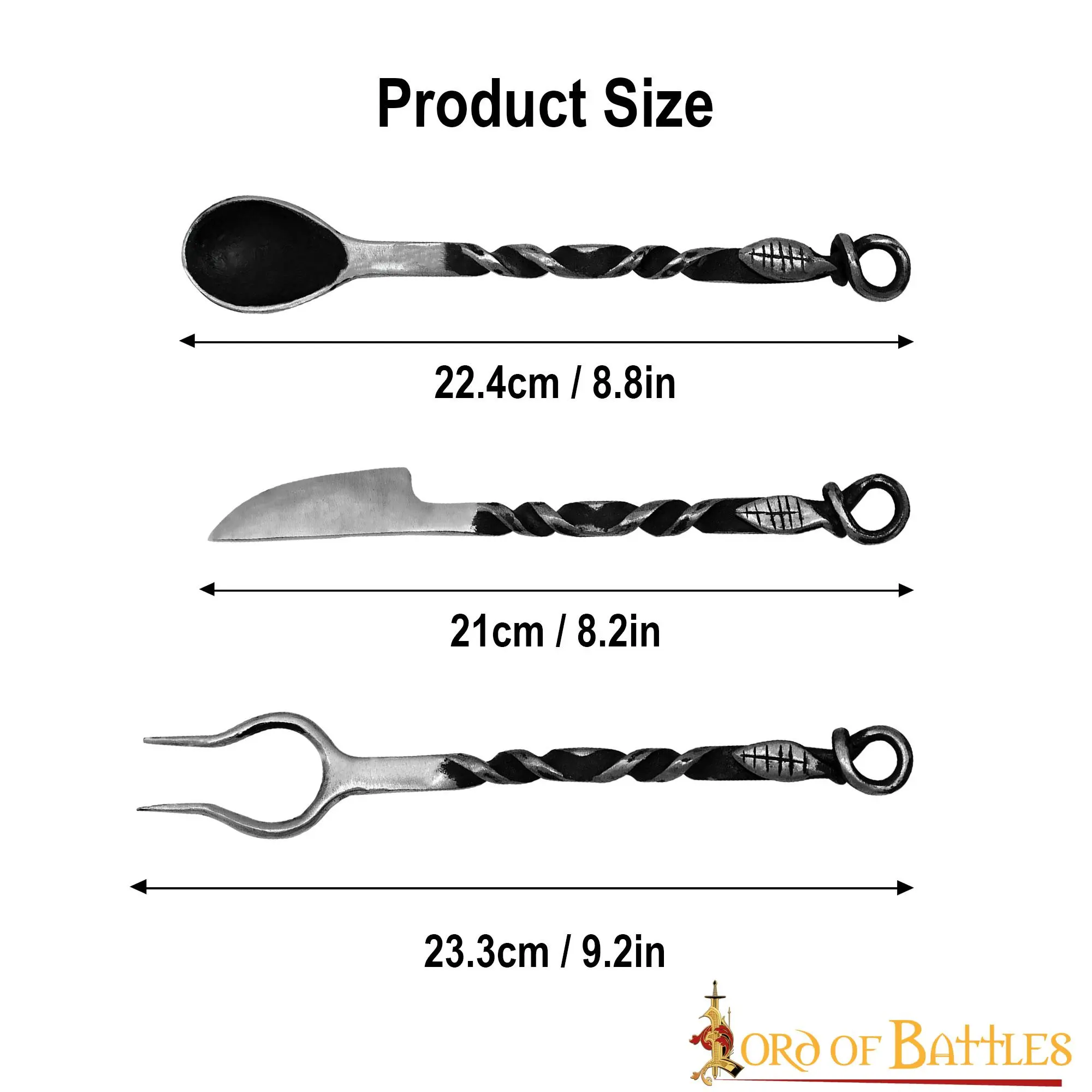 Hand Forged Rustic Cutlery Set - Image 3