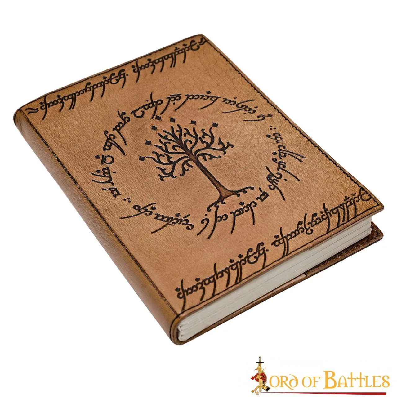 Tree Of Gondor Embossed Leather Journal With Natural Pages