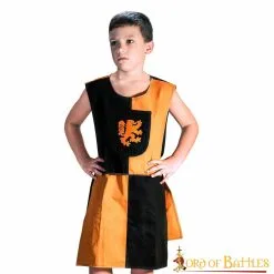 Heraldic Surcoat Tabard With Scottish Rampant Lion Design For Kids And Adults