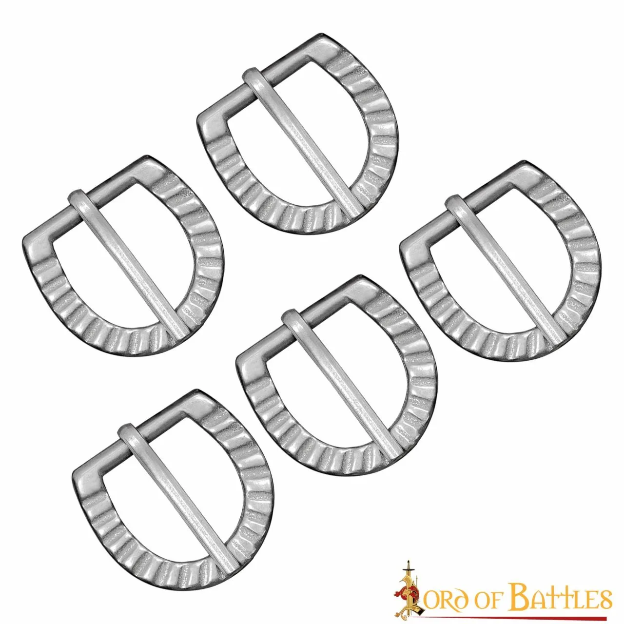 Rustic Steel Buckles Set Of 5