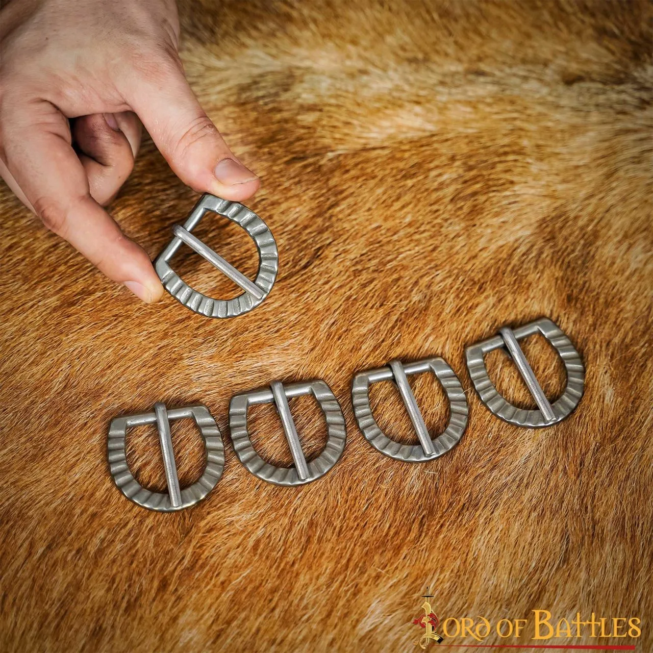 Rustic Steel Buckles Set Of 5 - Image 3