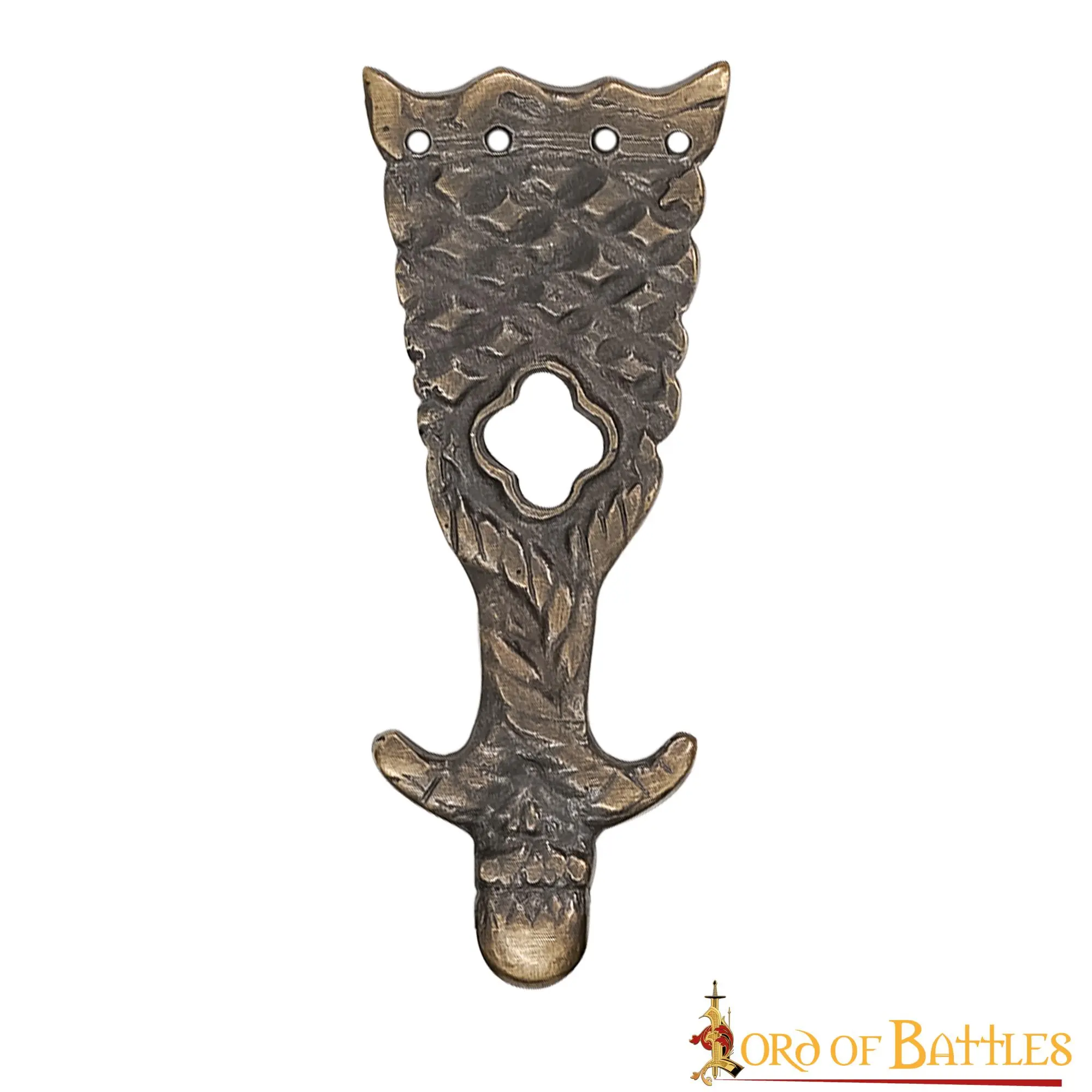 Renaissance Belt End Chape Antique Brass Leather Belt Accessory Set Of 5 - Image 2