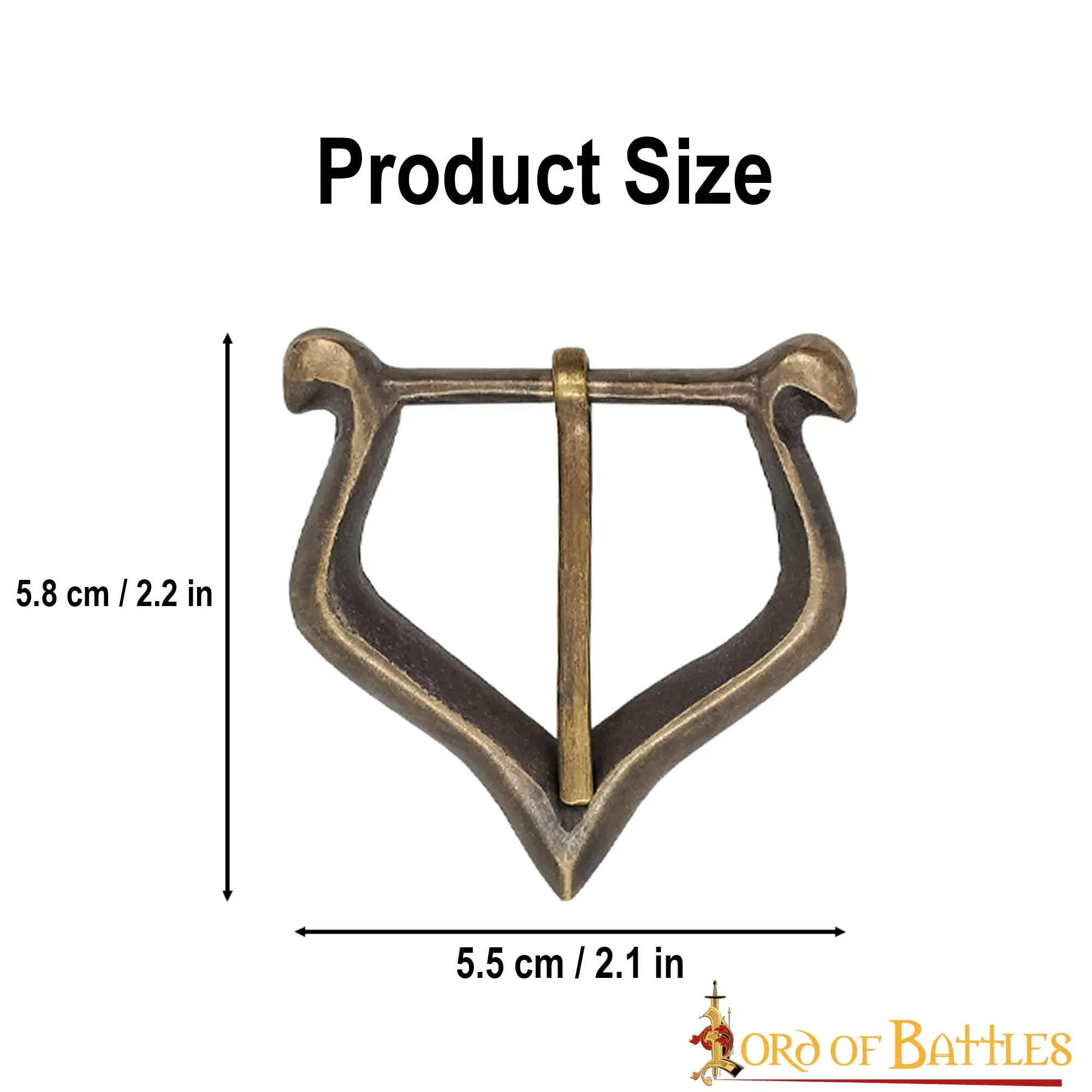 Late Medieval Antique Brass Belt Buckles Set Of 3 Functional Belt Accessory - Image 3