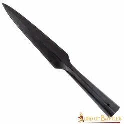 Medieval Black Spear Head Hand Forged From Carbon Steel
