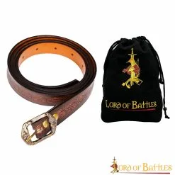 Handcrafted Genuine Leather Belt With Embossed Fantasy Design
