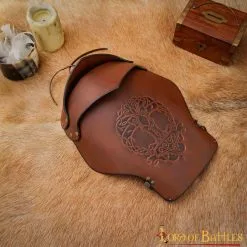 The Tree Of Life Handcrafted Genuine Leather Pauldrons