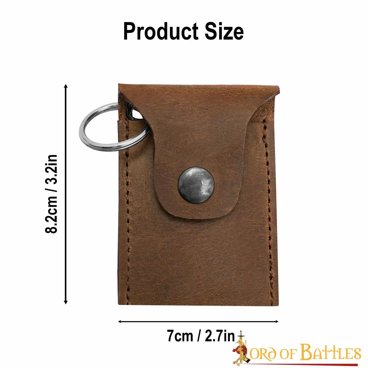 Coin Pouch Keychain Handcrafted Genuine Leather - Image 3