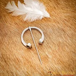 Stainless Steel Medieval Fibula With Rolled Ends