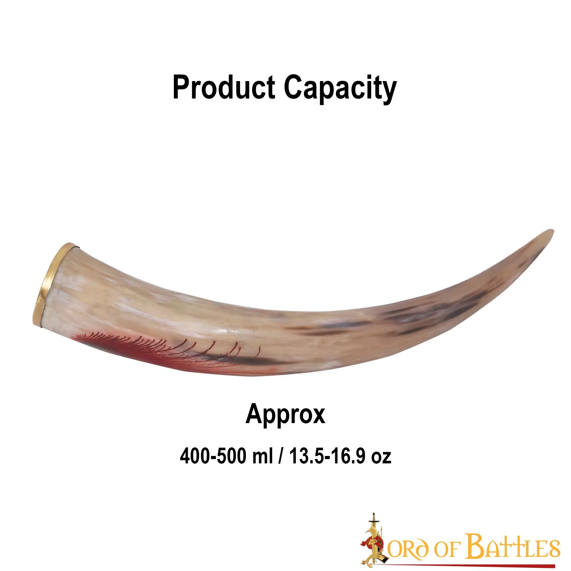 Drinking Horn With Brilliant Patterns Handcrafted Genuine Ox Horn - Image 3
