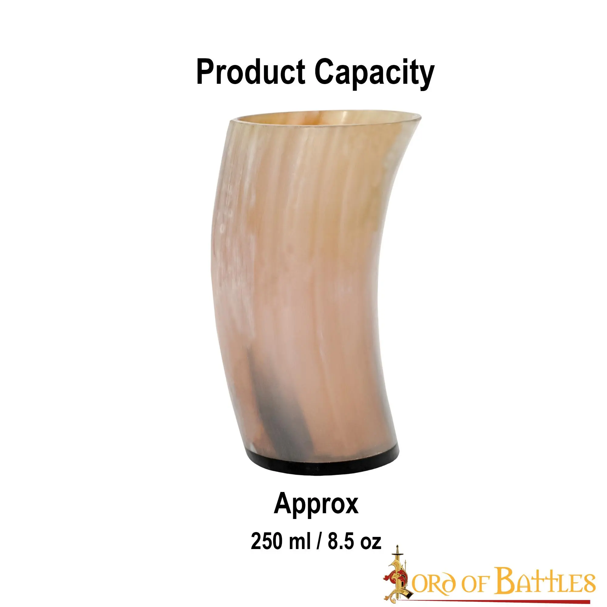 Medieval Viking Horn Tumbler Beer Mug Handcrafted Genuine Ox Horn - Image 3