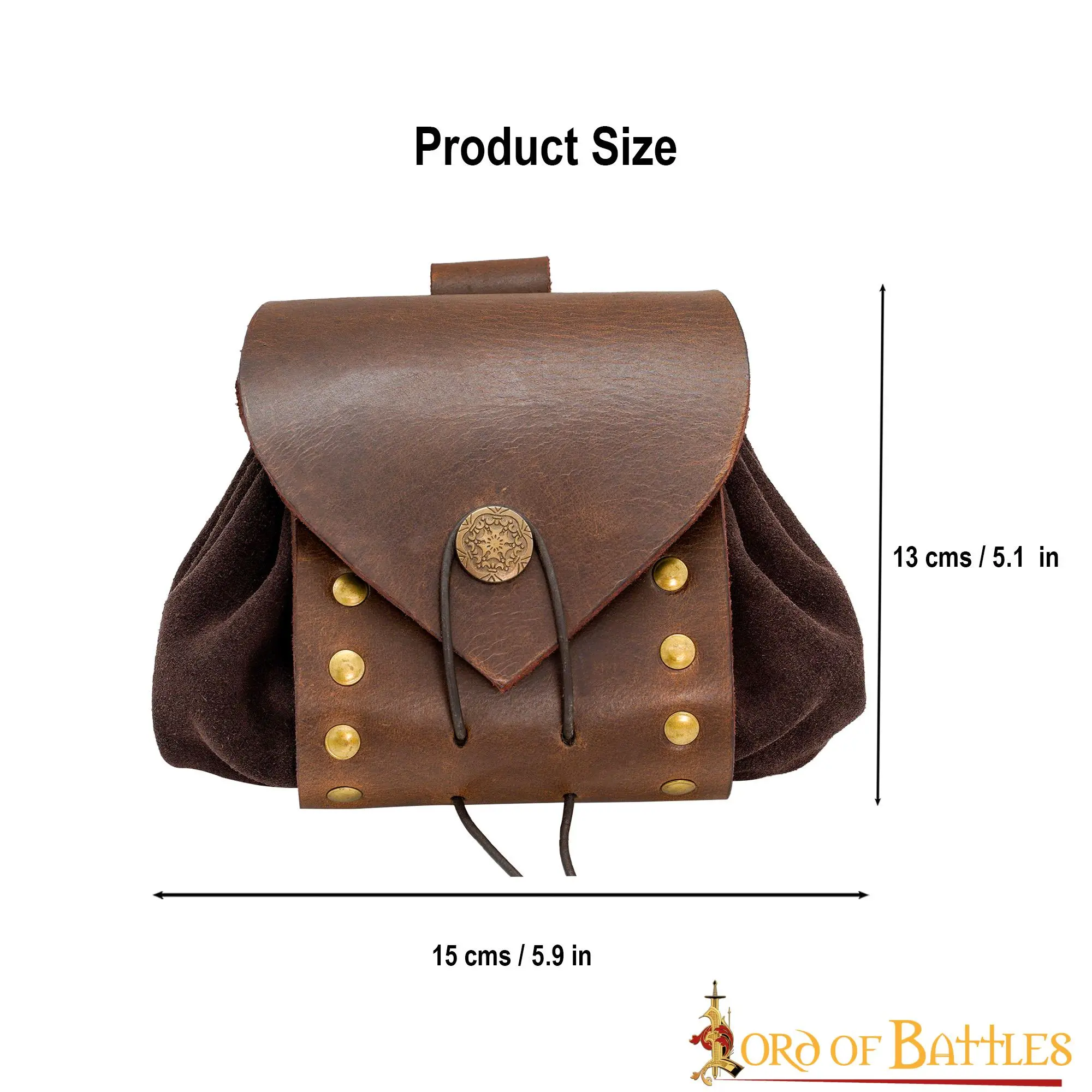 Out On An Odyssey Medieval Belt Pouch With Antique Brass Details - Image 3