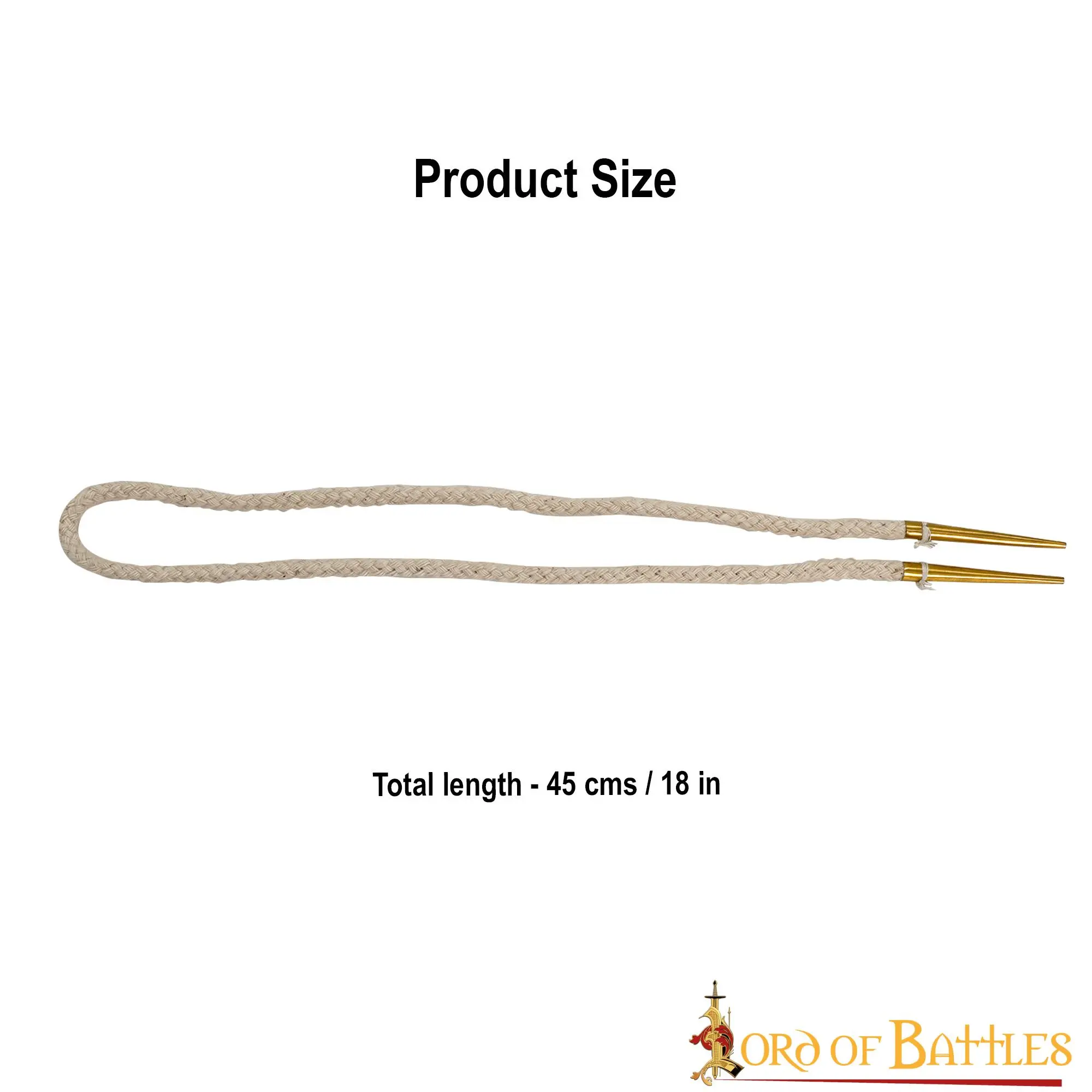 Pure Brass Aiglets With Ecru Cotton Strings - Image 3