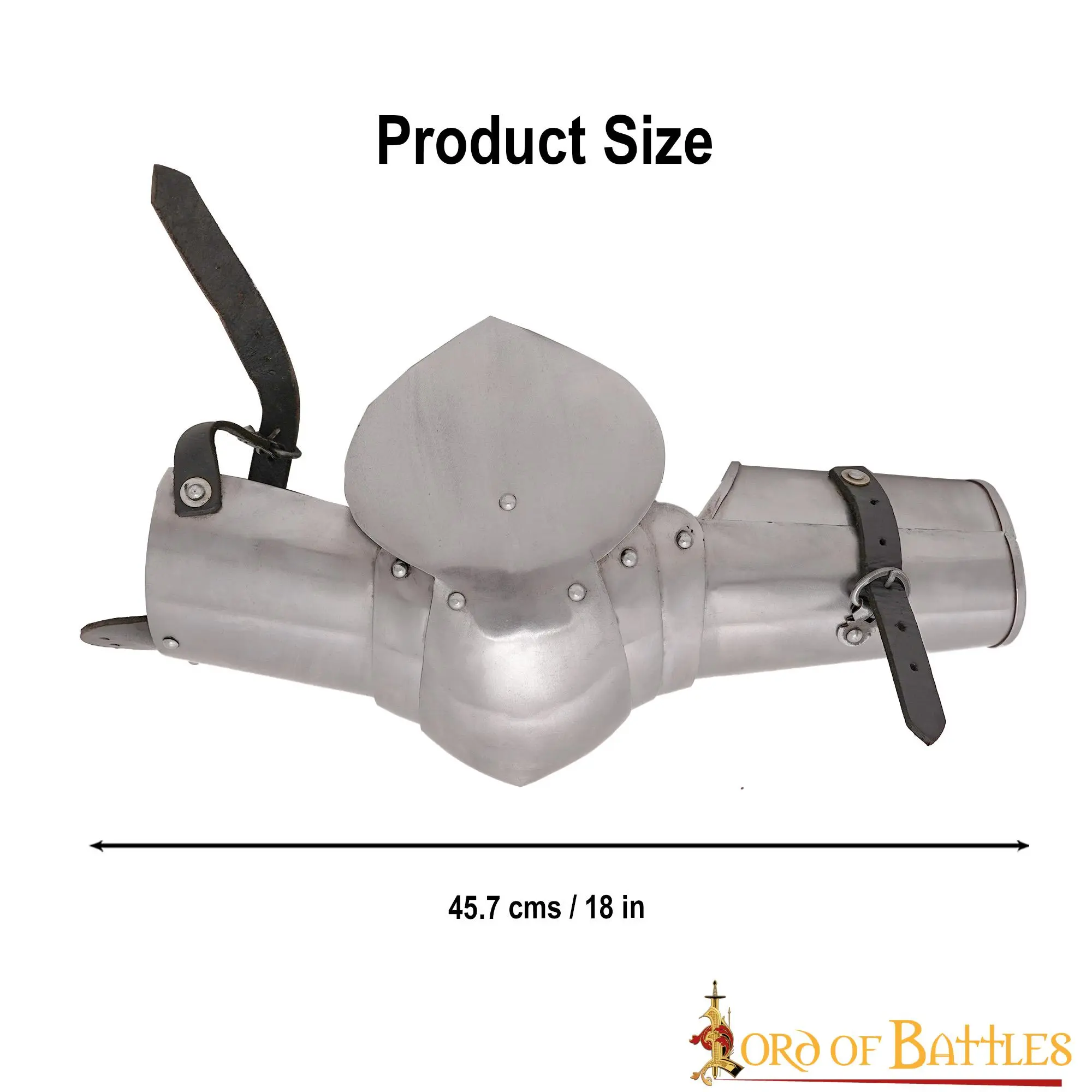 Medieval Italian Steel Arms Armor Fully Functional Vambraces 16 Gauge - Image 4