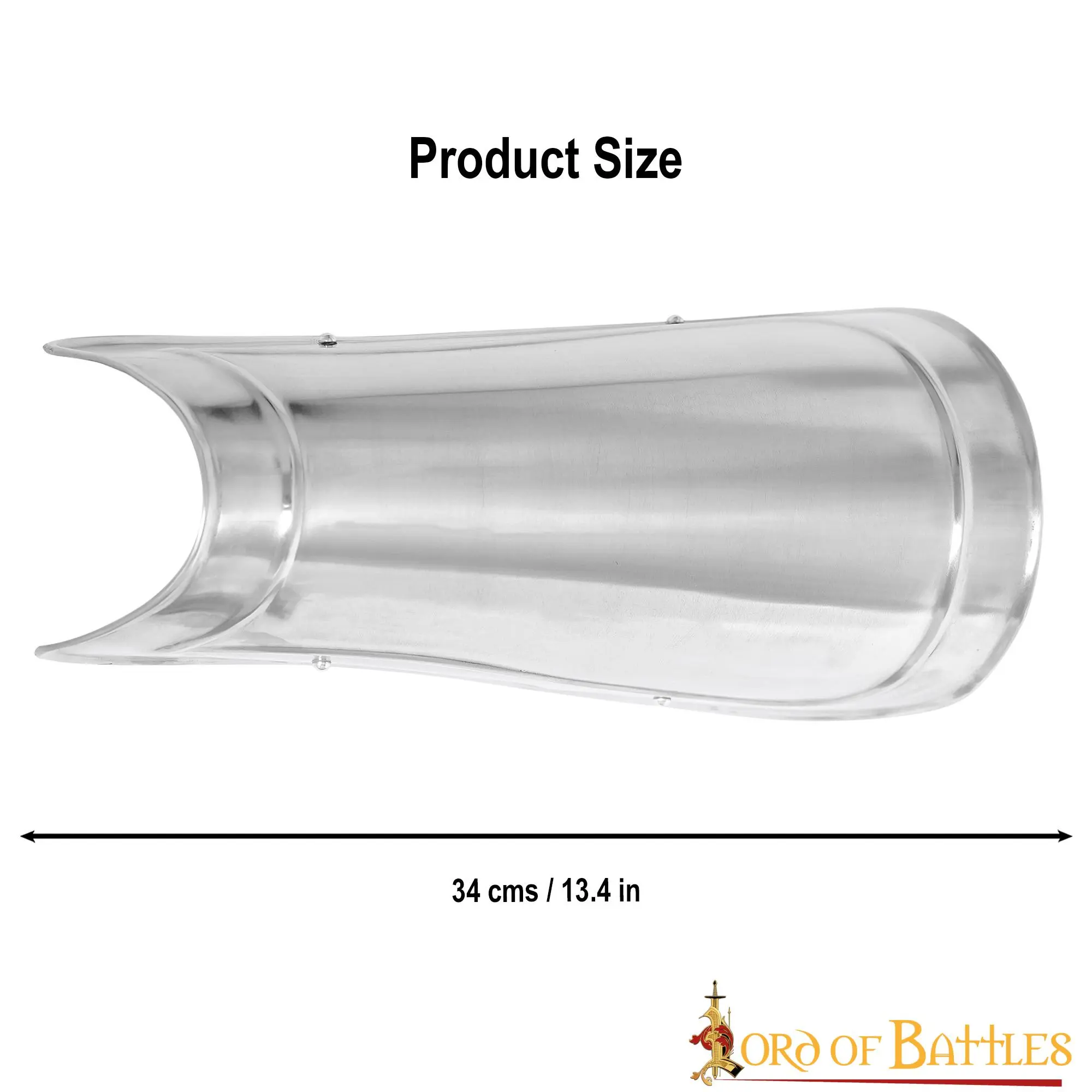 Medieval Fantasy Plain Greaves LARP Armor 18 Gauge - Image 4