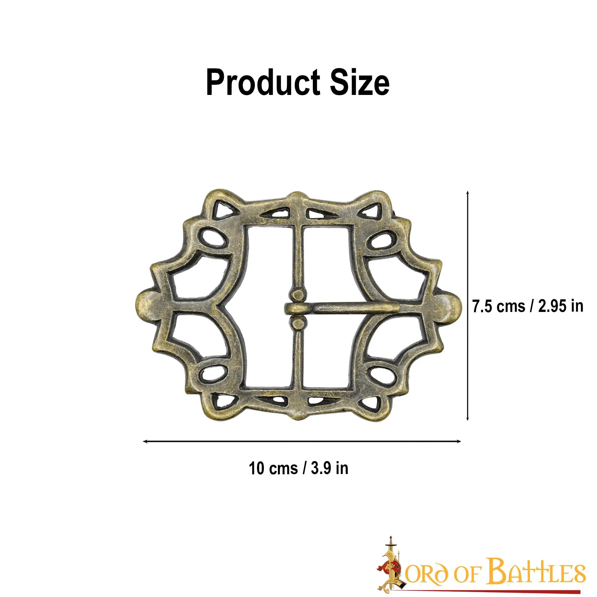 Antique Brass Large Pirate Belt Buckle - Image 3