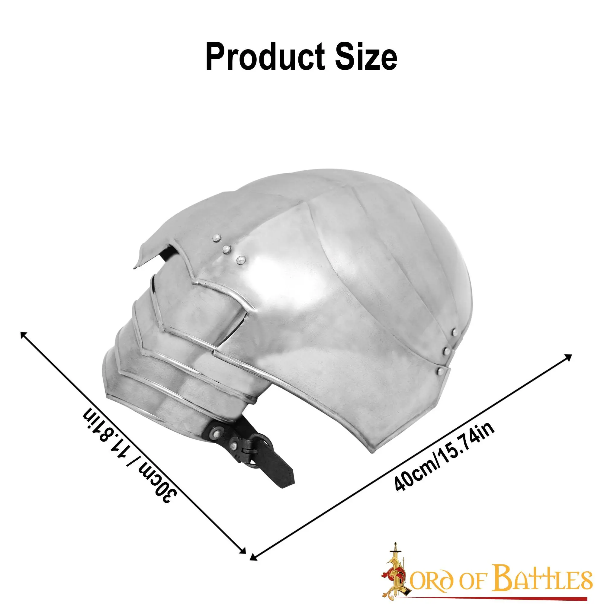 Medieval Large Knightly Pauldrons 18 Gauge - Image 4