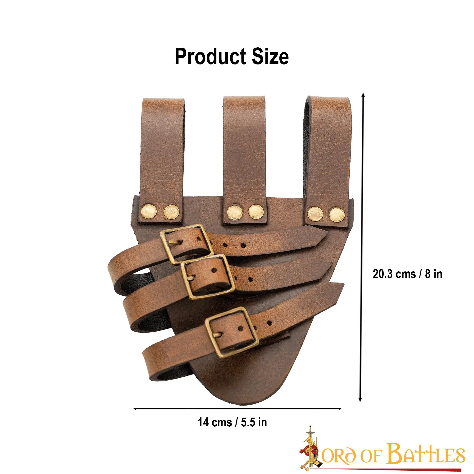 Tri Buckle Angled Sword Frog Genuine Leathercraft - Image 3