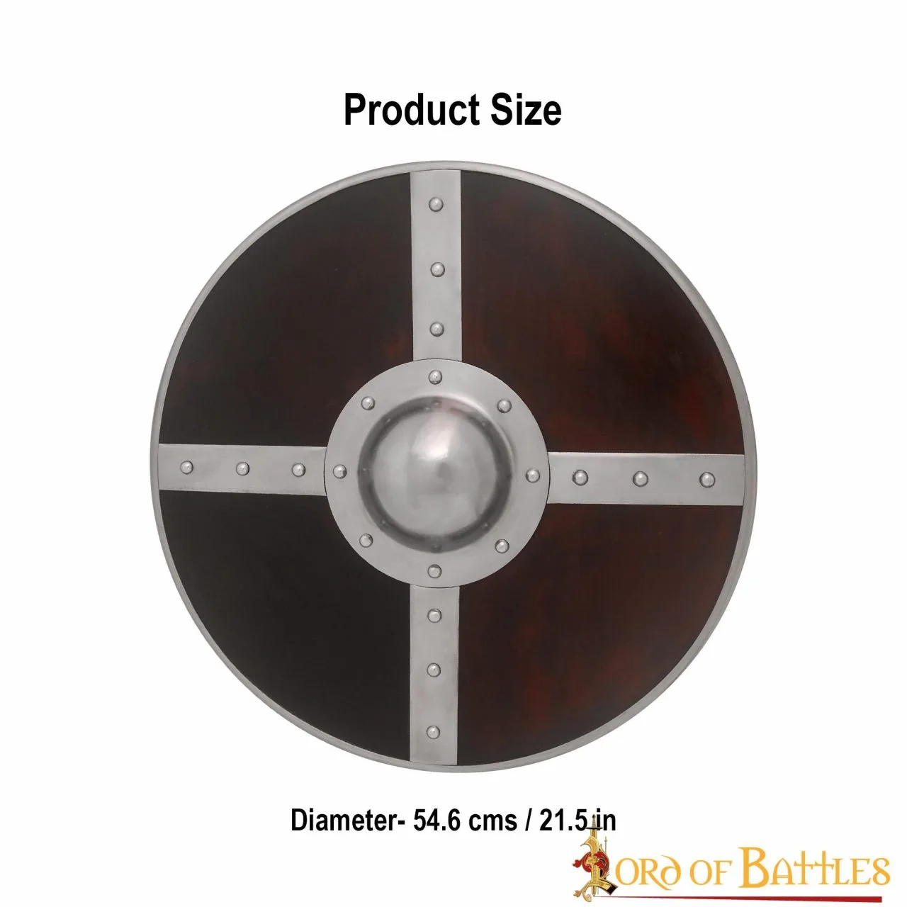 Viking Wooden Shield With Steel Umbo And Fittings - Image 2