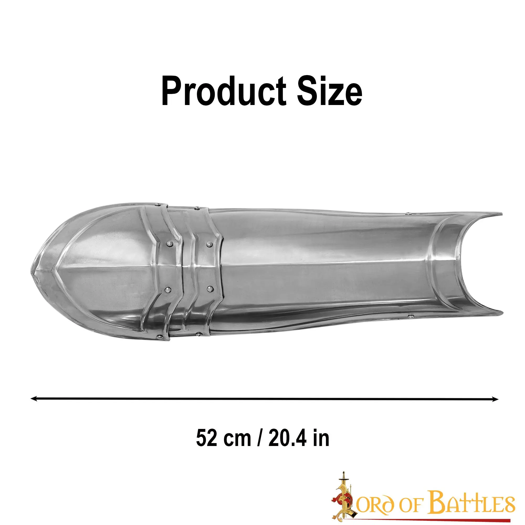 Classic Medieval Fantasy Knightly Greaves 18 Gauge - Image 3