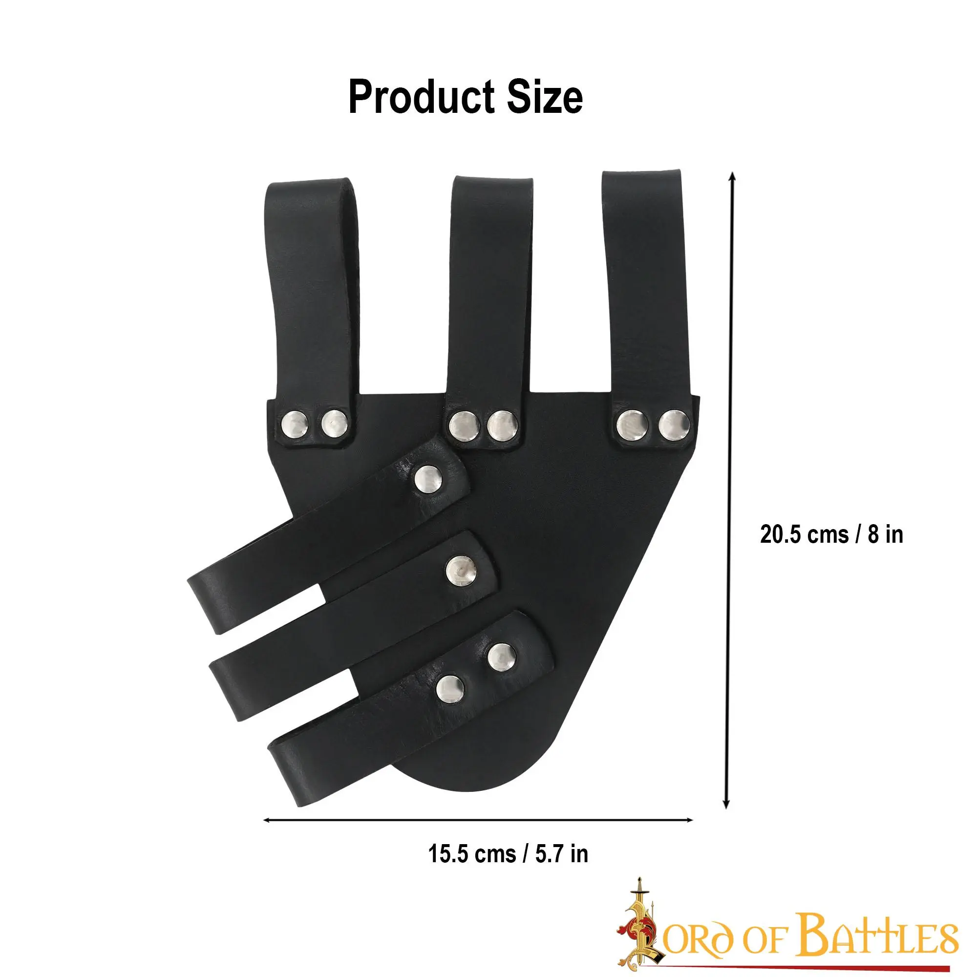 Medieval Angled Tri Buckle Rapier Frog Genuine Leather Frog - Image 3