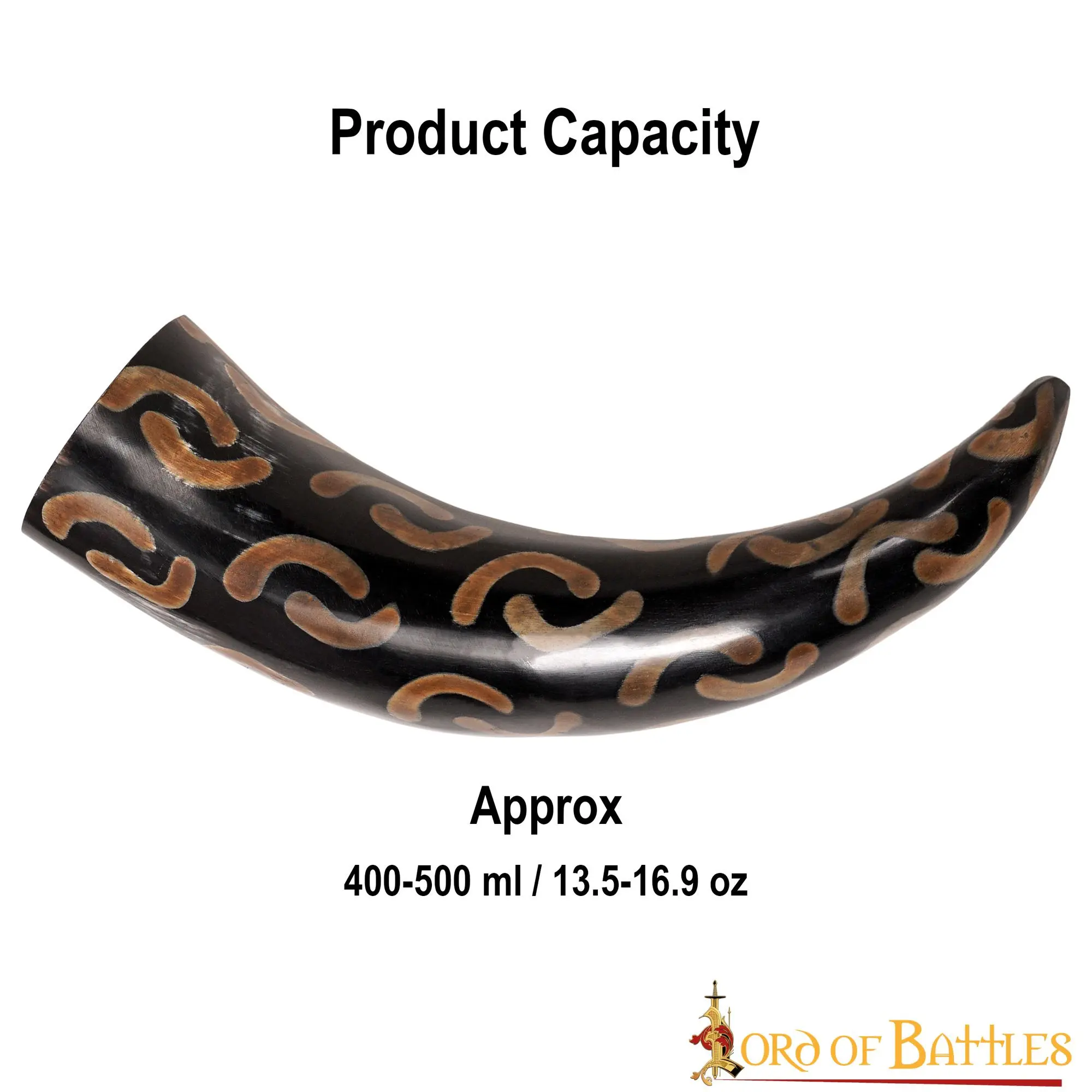 The Charred Crescents Drinking Horn Handcrafted From Genuine Ox Horn - Image 3