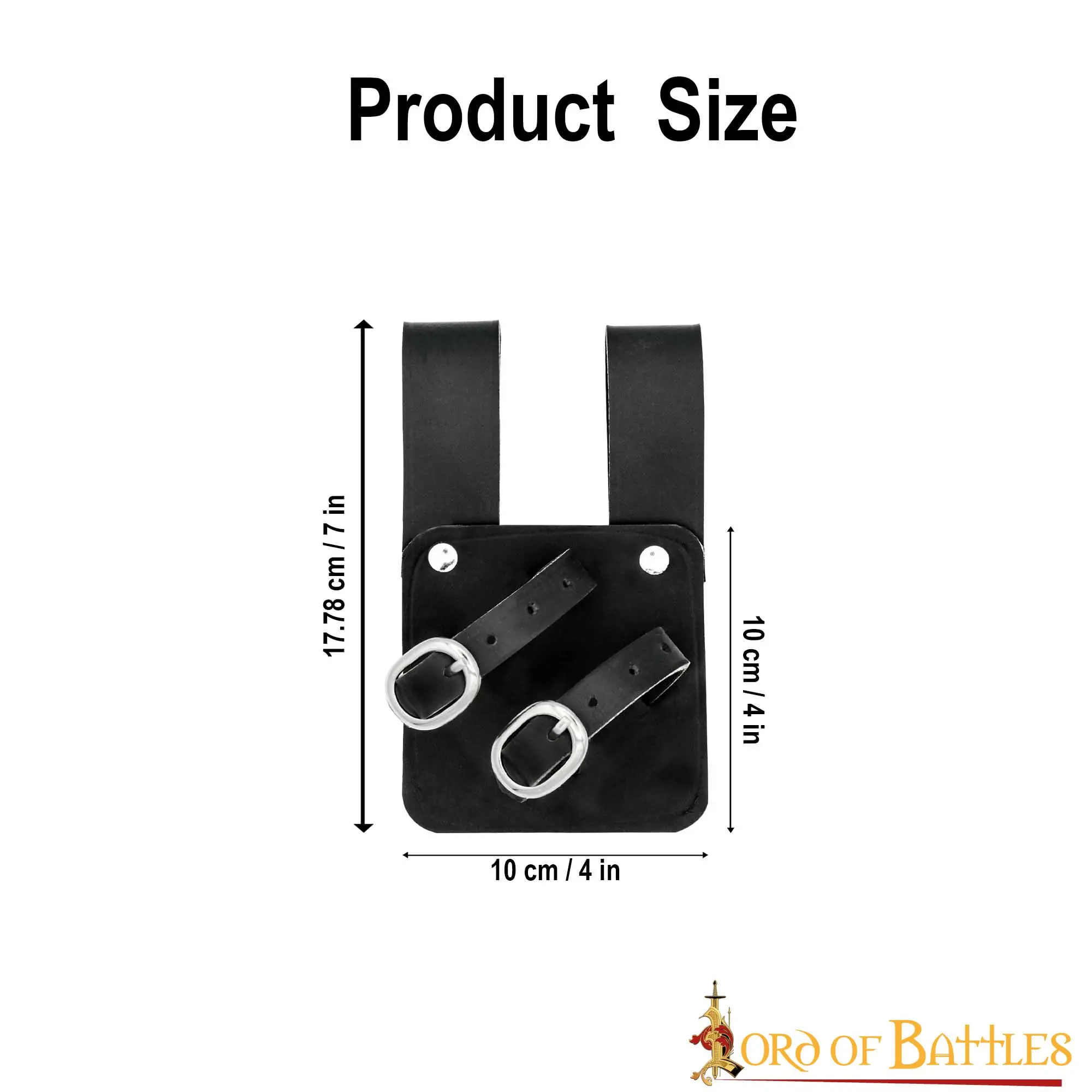 Medieval Authentic Leather Sword And Axe Frog - Image 3