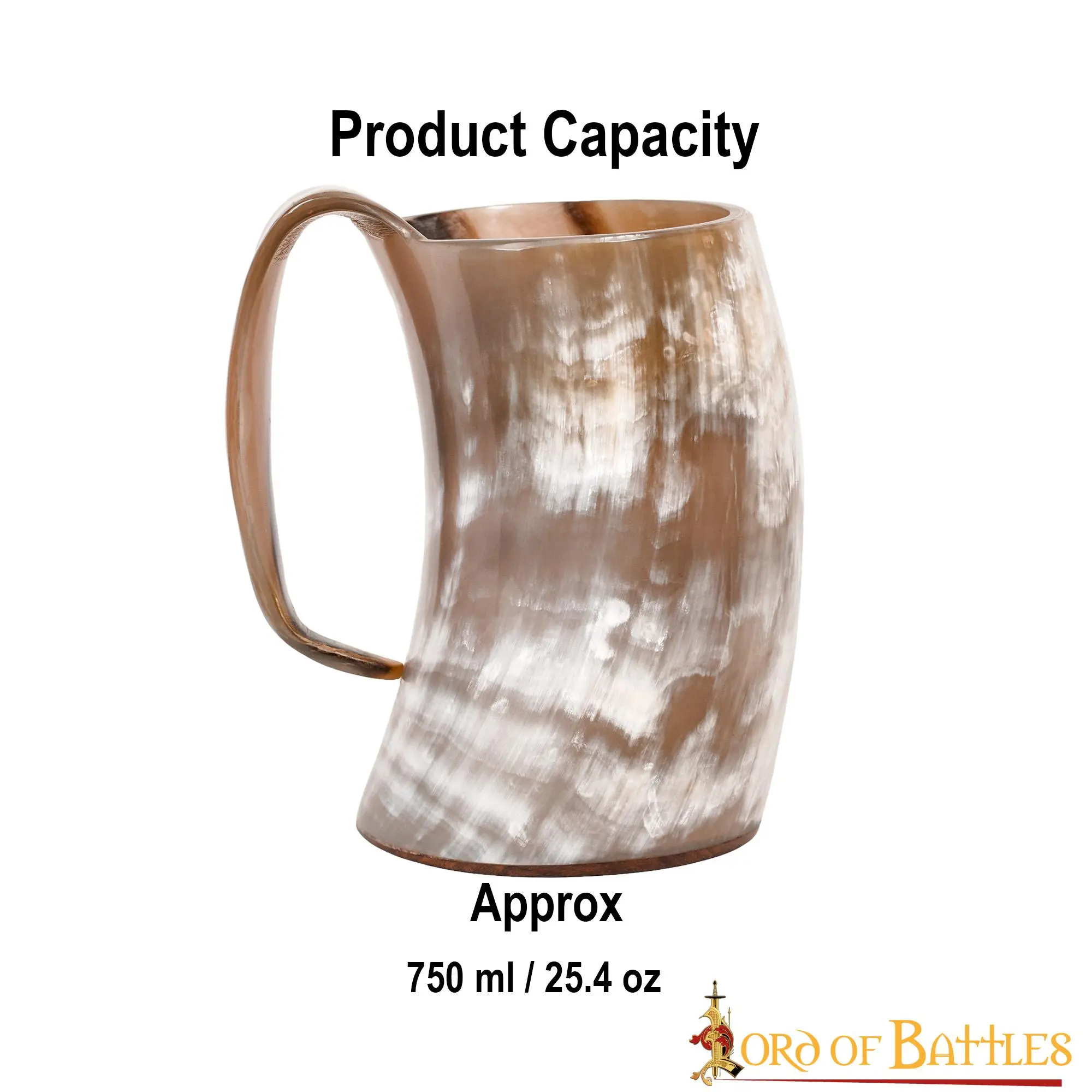 Medieval Viking Horn Tankard Beer Mug Handcrafted Genuine Ox Horn - Image 4