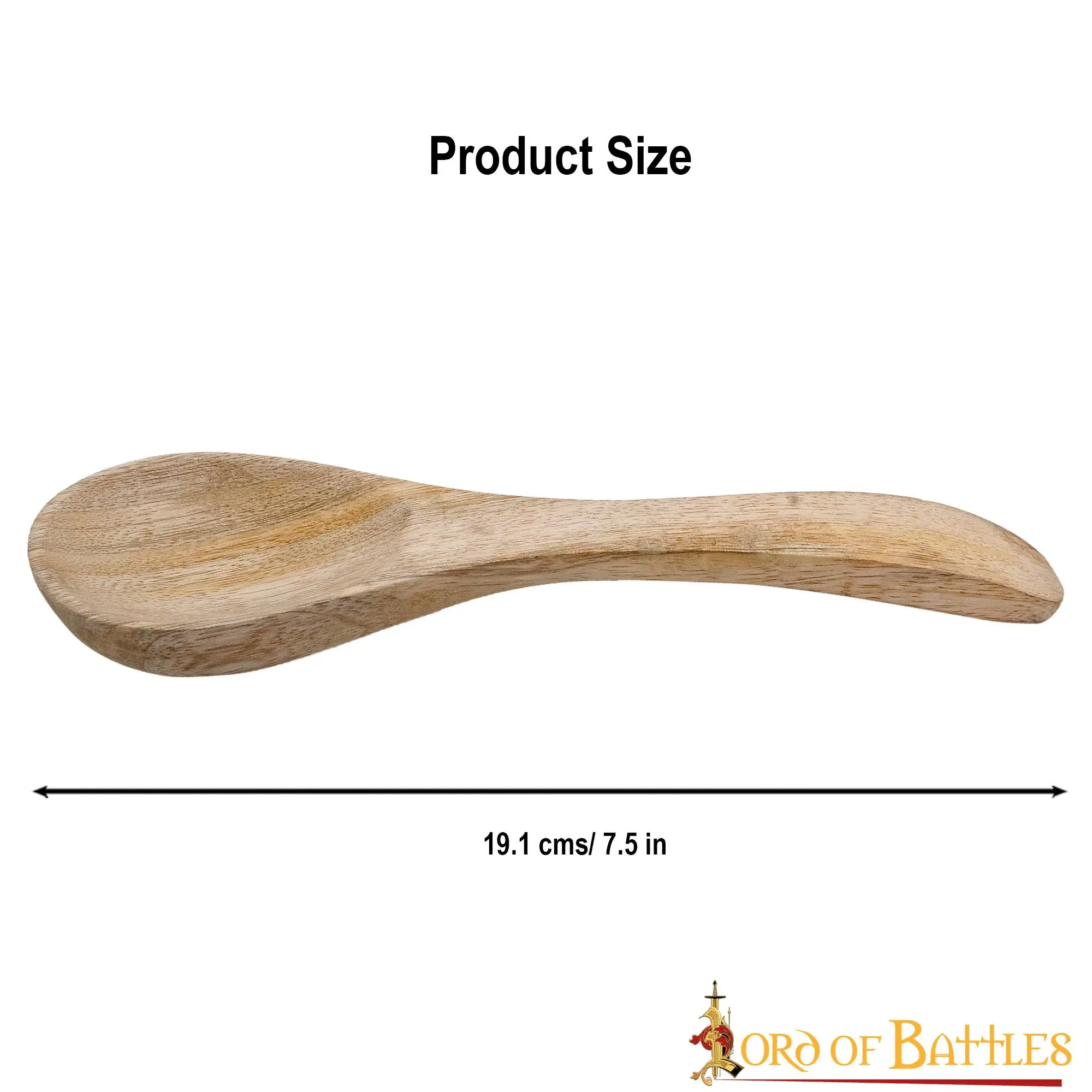 Medieval Functional Wooden Spoon Handmade From Genuine Wood - Image 3