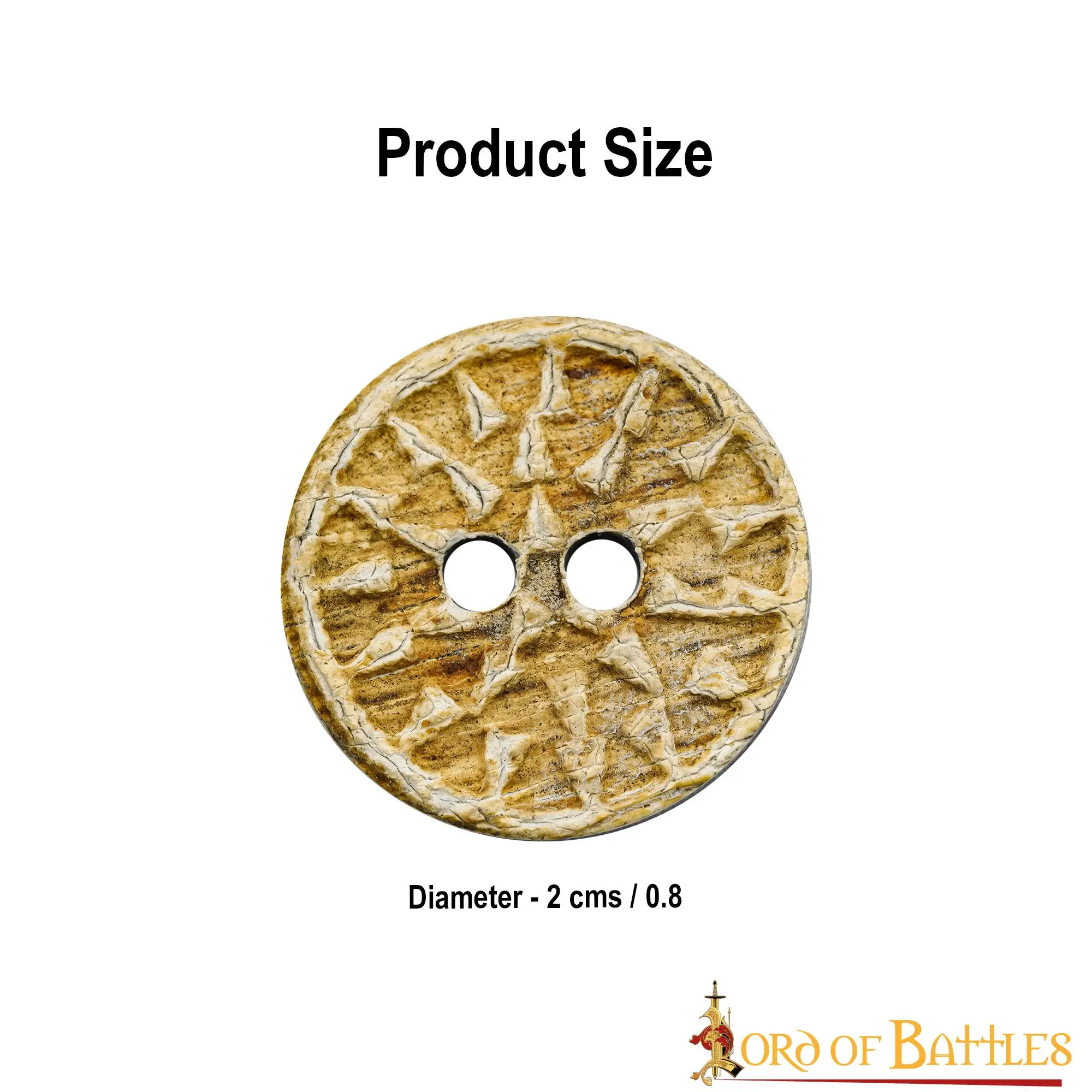 Medieval Horn Buttons Set Of 5 Handcrafted Genuine Buffalo Horn - Image 3