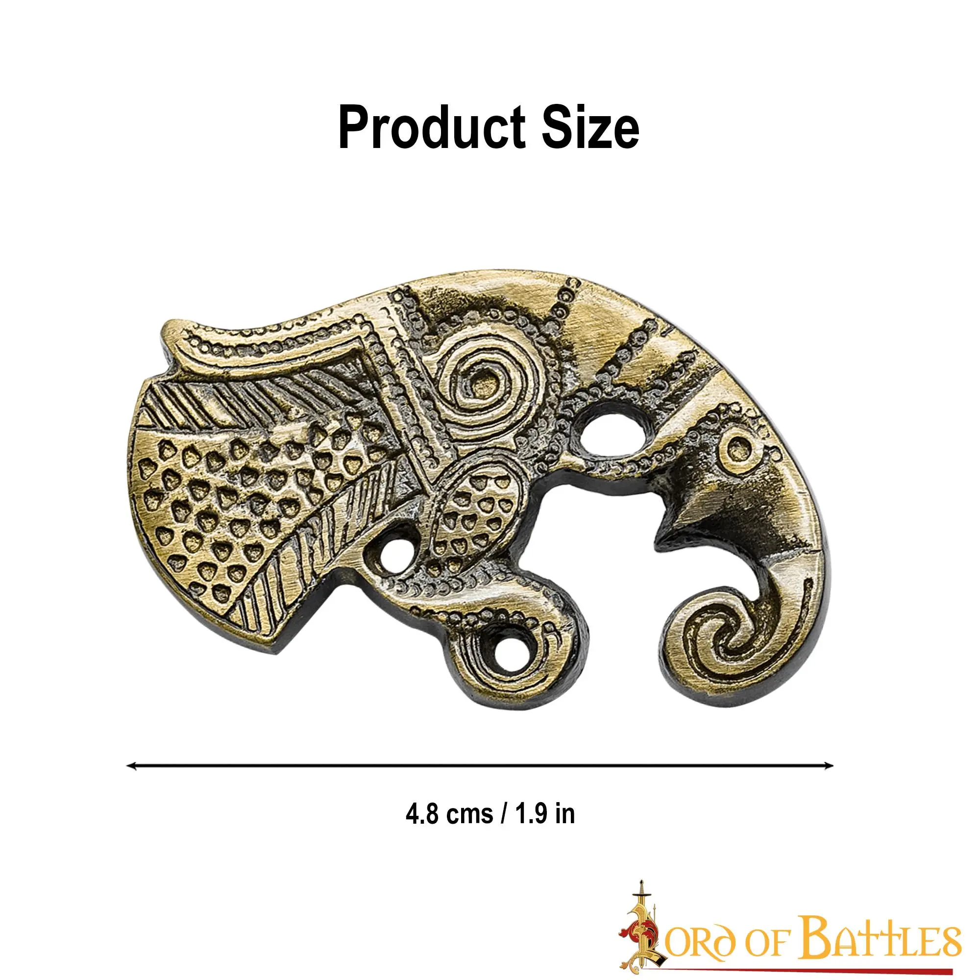 Antique Brass Ravens Paired Mounts Leather And Clothing Accessory - Image 3