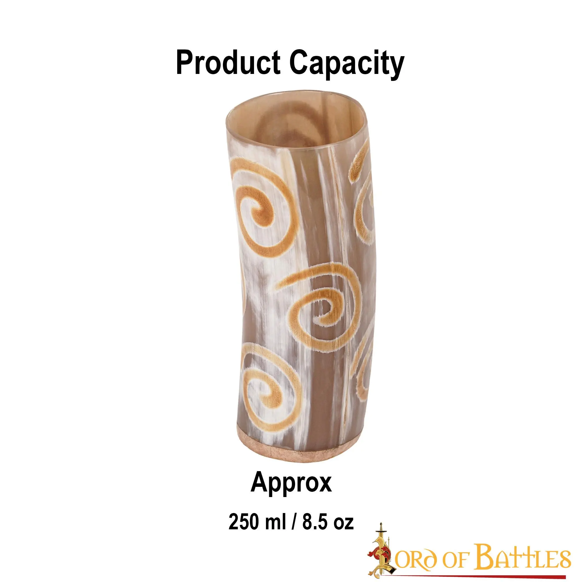 Medieval Viking Horn Tumbler Beer Mug Handcrafted Genuine Ox Horn - Image 3