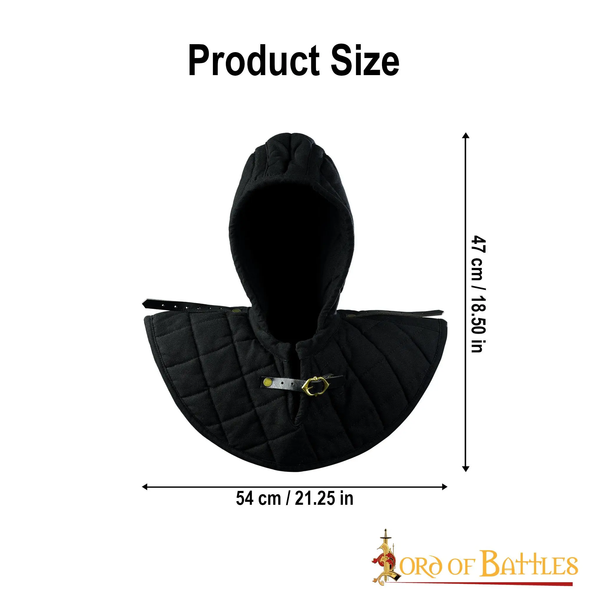 Medieval Padded Arming Cap With Hood Ready For Your Pauldrons - Image 4