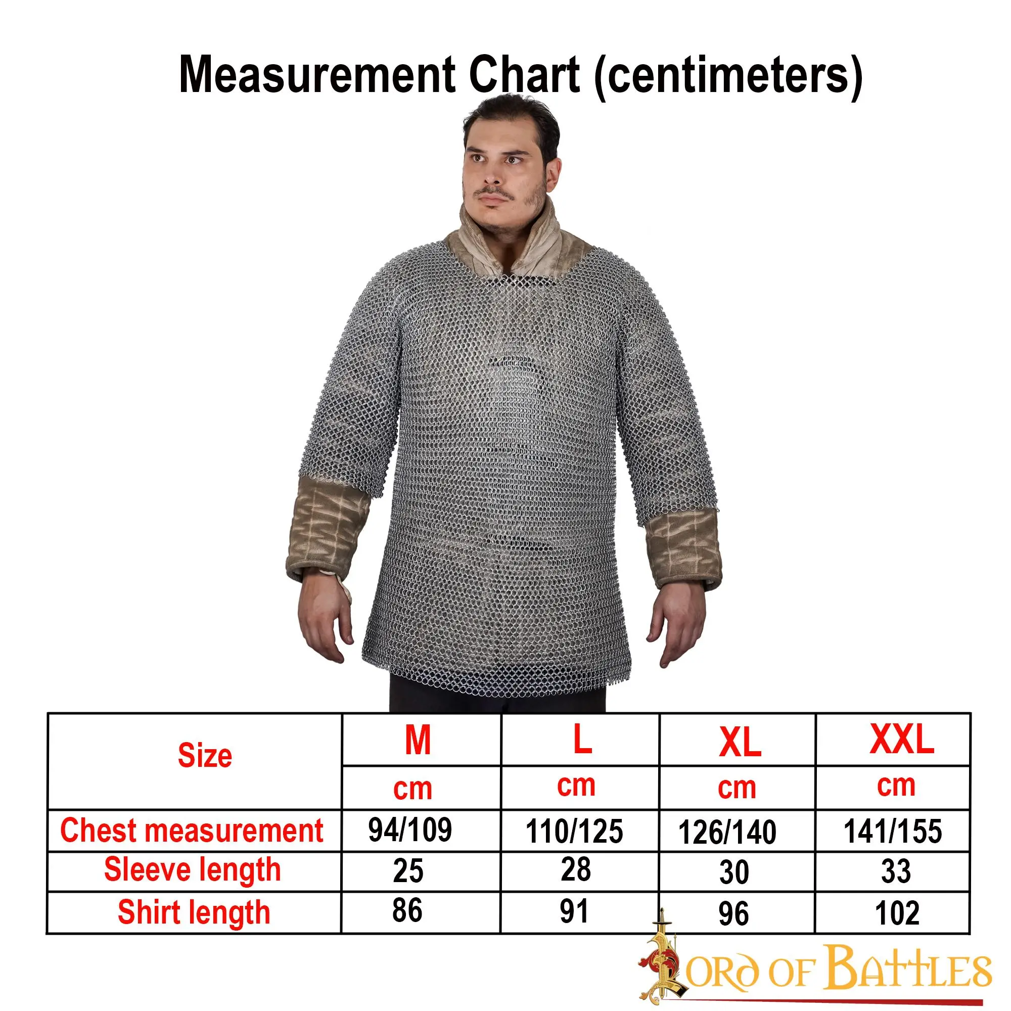 Round Ring Chainmail Medieval Half Sleeves Shirt Haubergeon, Butted, ID 10 Mm, Mild Steel - Image 3