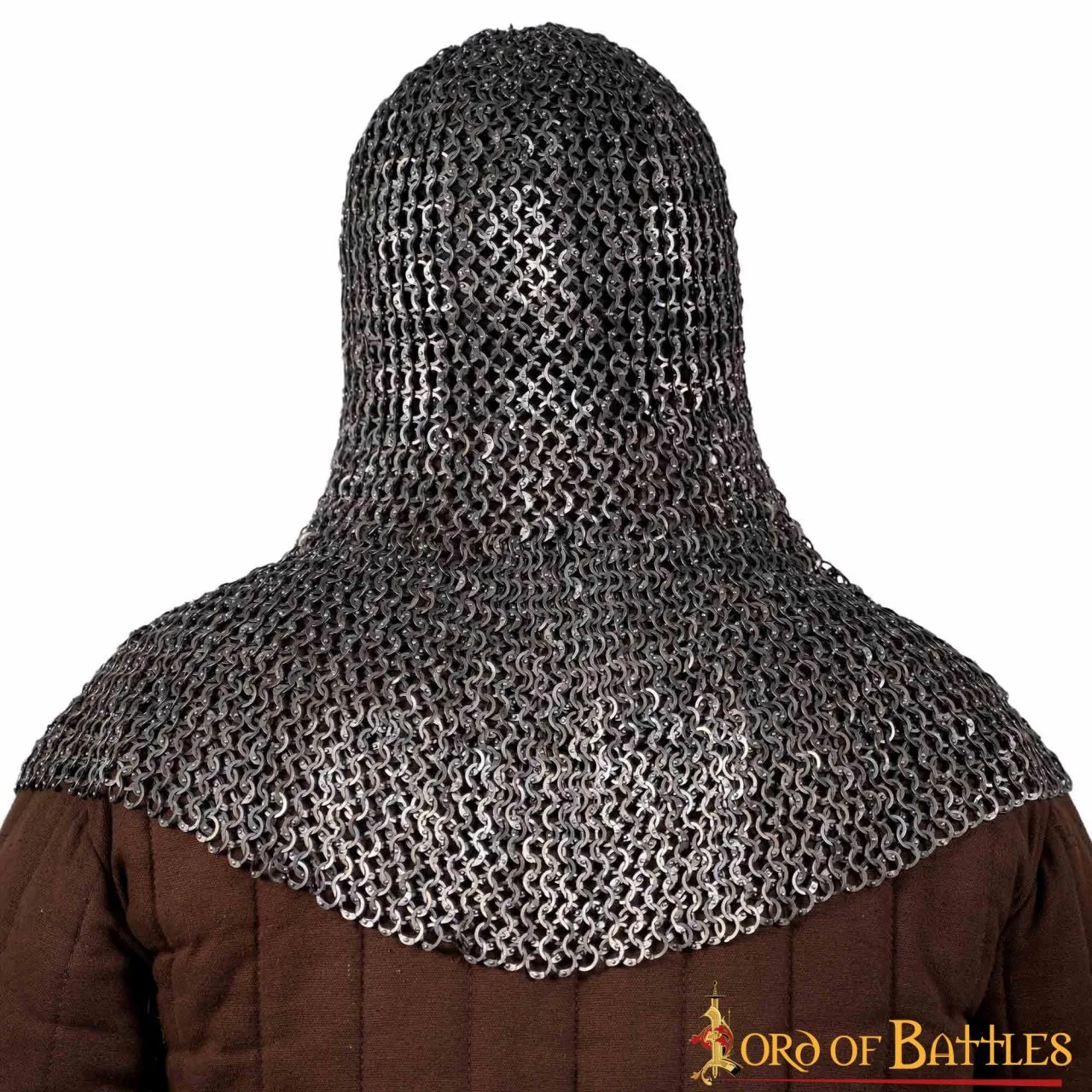 Flat Ring Chainmail Classic Coif, Riveted, ID 9 Mm, Natural - Image 2