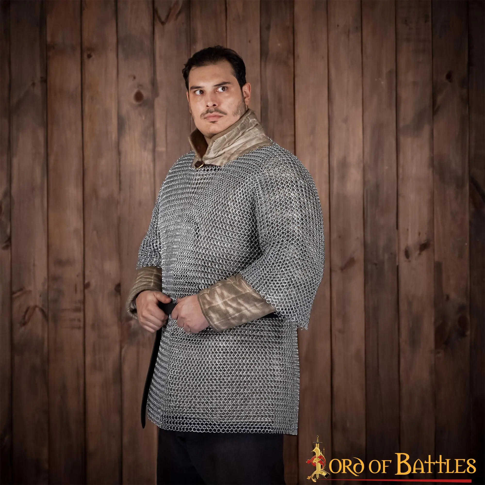 Round Ring Chainmail Medieval Half Sleeves Shirt Haubergeon, Butted, ID 10 Mm, Mild Steel - Image 5