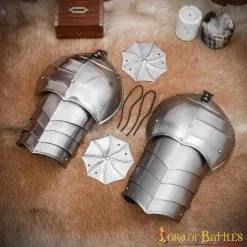Medieval Pauldrons With Rondels / Besagues 16 Gauge