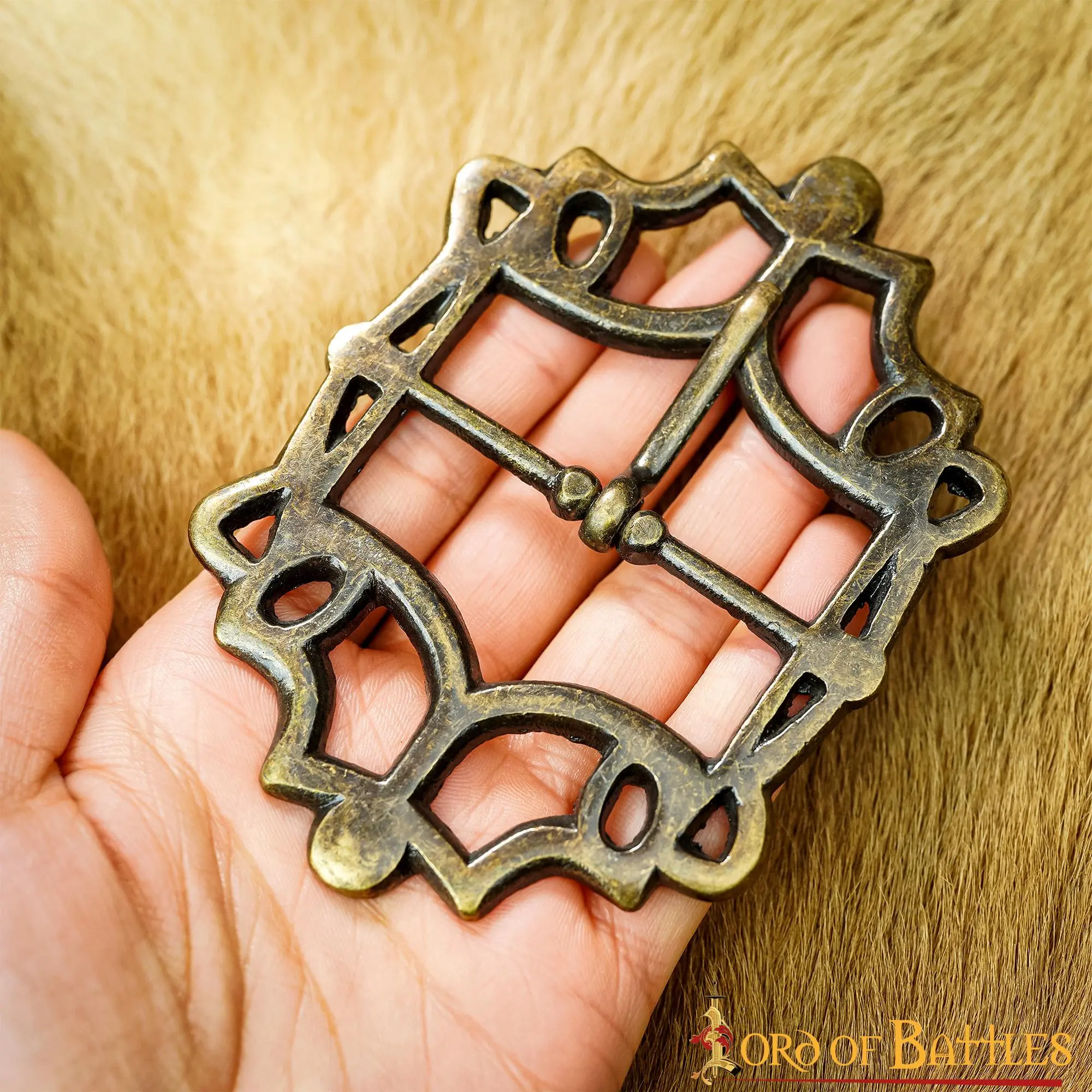 Antique Brass Large Pirate Belt Buckle - Image 5